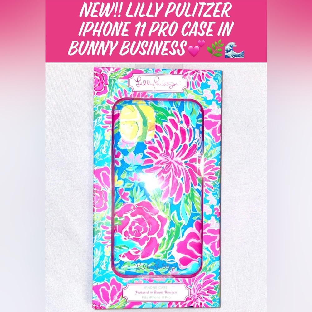 🎉HP🎉New!! Lilly Pulitzer iPhone 11 Pro Case in Bunny Business💕🌿🌊